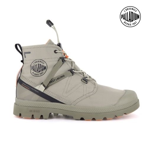 Bottes Palladium Pampa Travel Lite+ Imperméables Homme Vert Olive | FR TYN408H